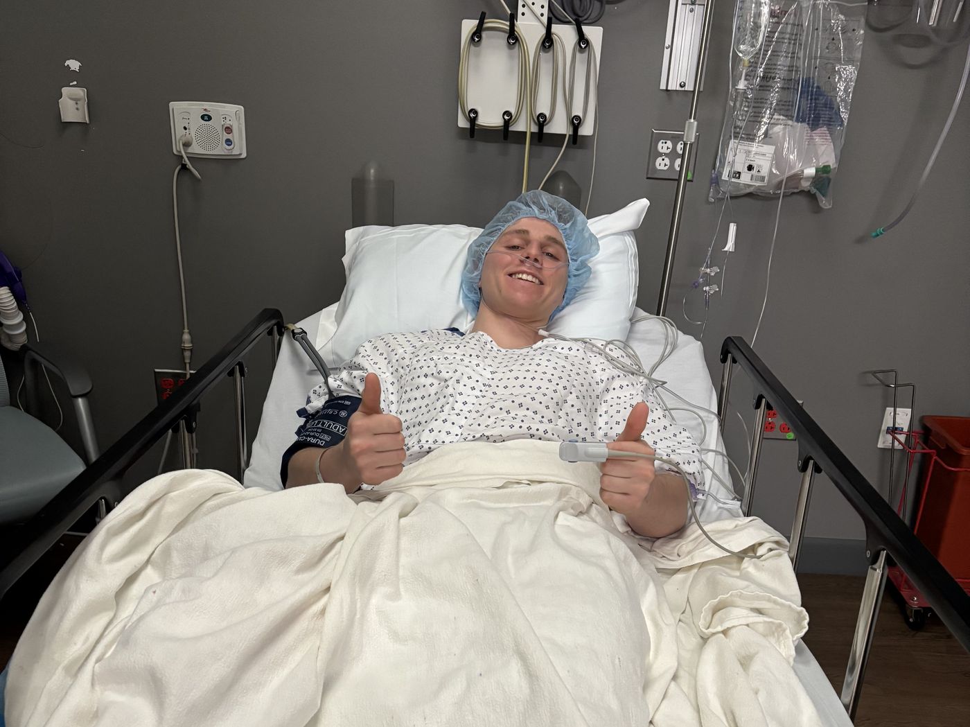 Tyler after ACL surgery