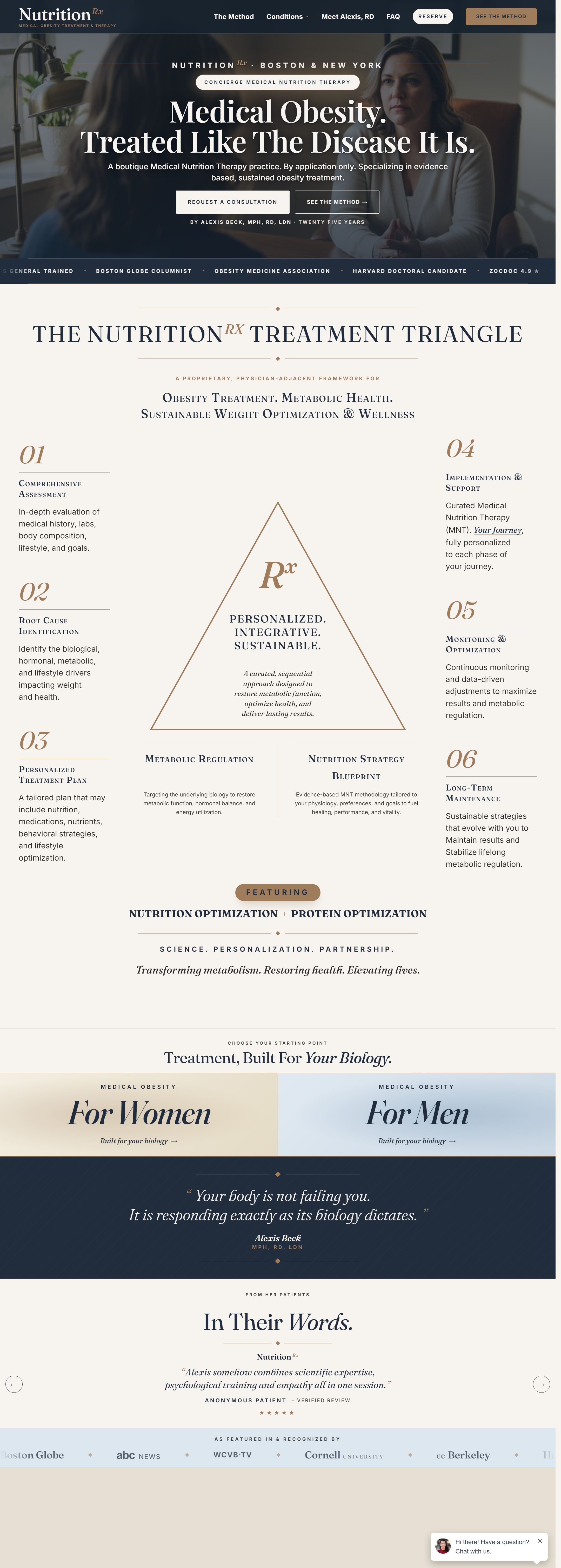 NutritionRx website TC Scales designed and built